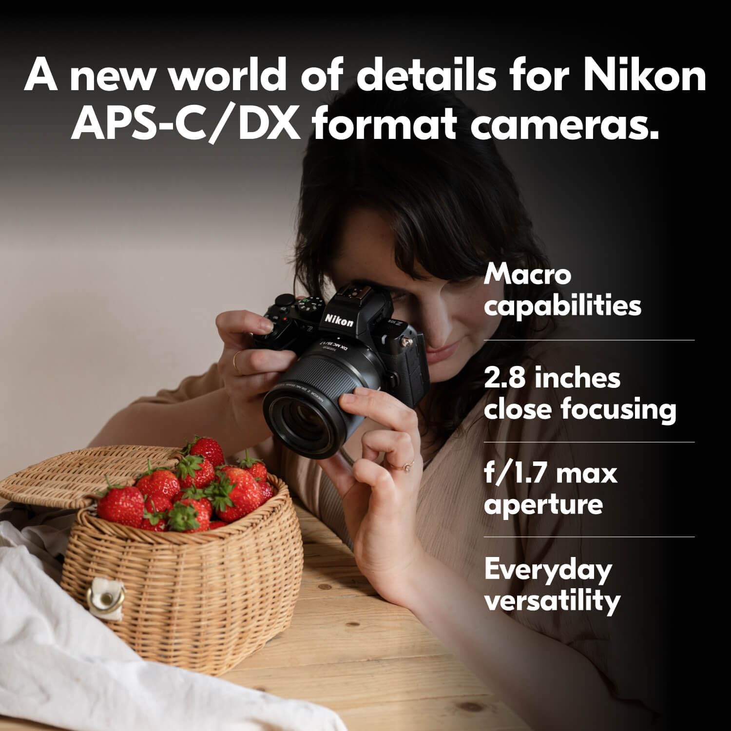 Amazon.com : Nikon NIKKOR Z DX MC 35mm f/1.7 | Versatile Macro